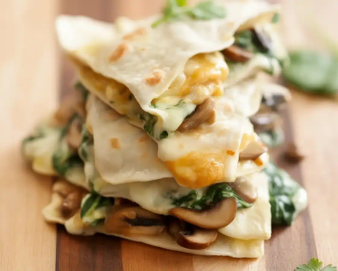Satisfying Vegan Mushroom and Spinach Quesadillas for Easy Meals