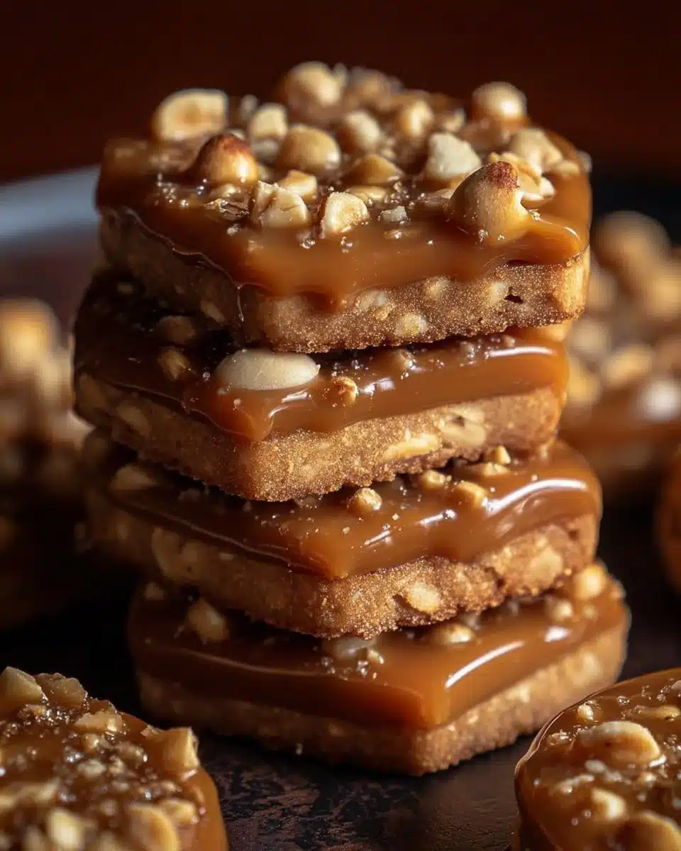 Caramel Peanut Crunch Treats