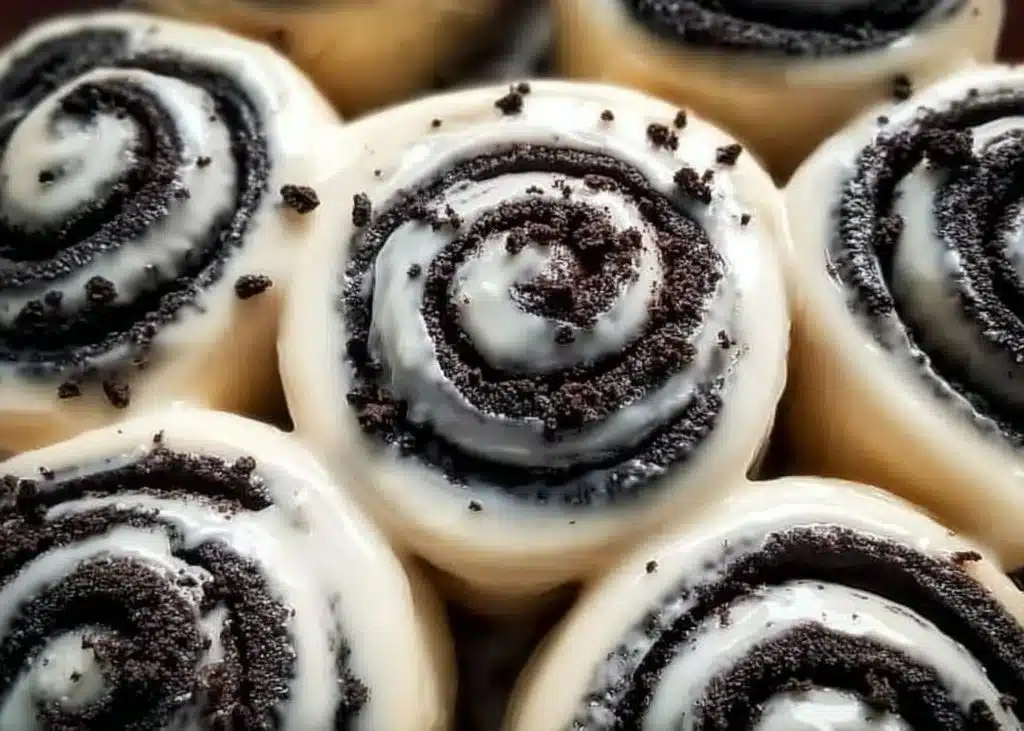 Cookies and Cream Cinnamon Rolls