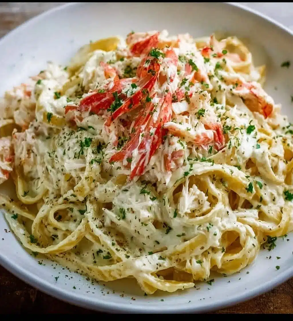 Quick and Delicious One Pot Shrimp and Crab Alfredo