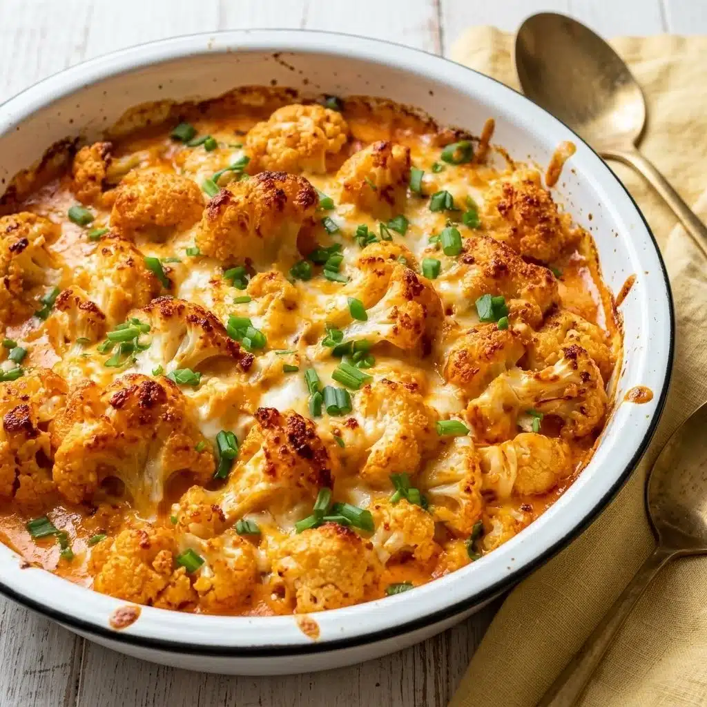 High Protein Buffalo Chicken Cauliflower Casserole