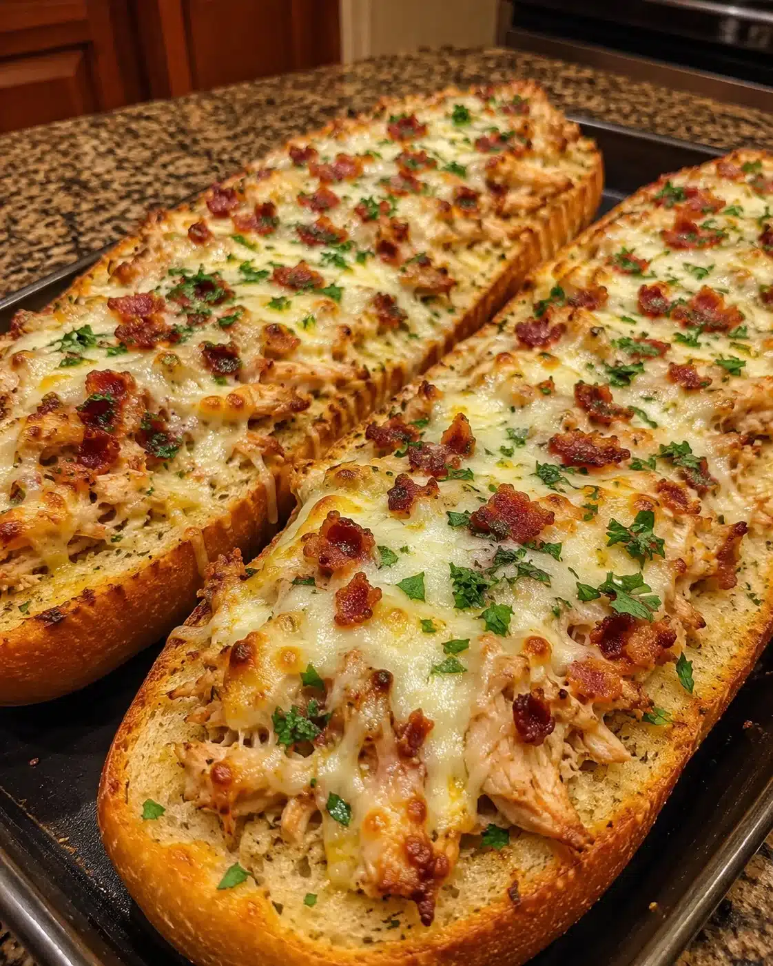 Chicken Bacon Ranch Garlic Toast 2 Chicken Bacon Ranch Garlic Toast