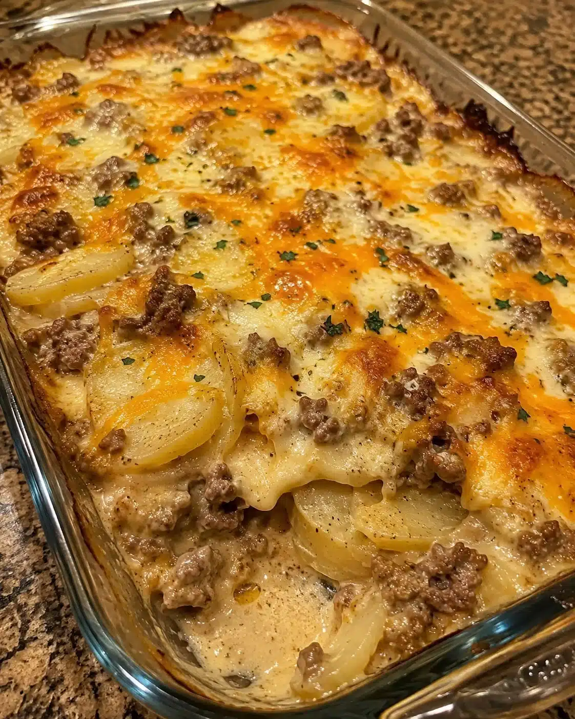 Cheesy Beef and Potato Casserole 2 Cheesy Beef and Potato Casserole