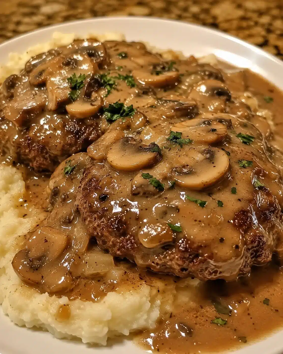 Classic Salisbury Steak with Mushroom Gravy