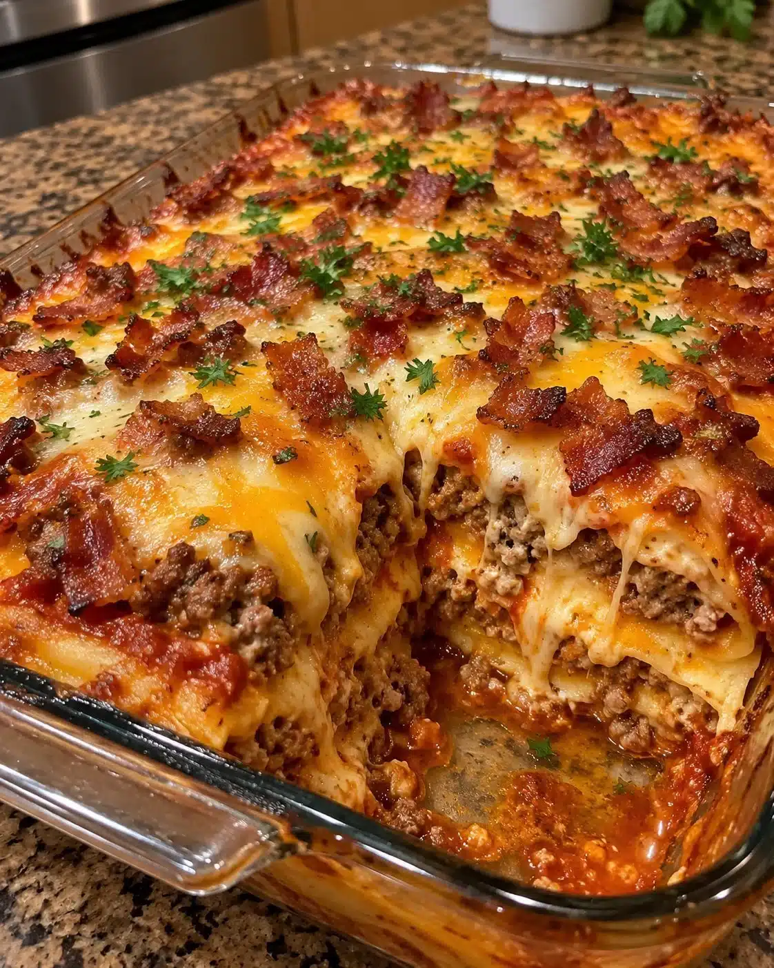 Lasagna Color Bacon Cheeseburger Sheet Lasagna
