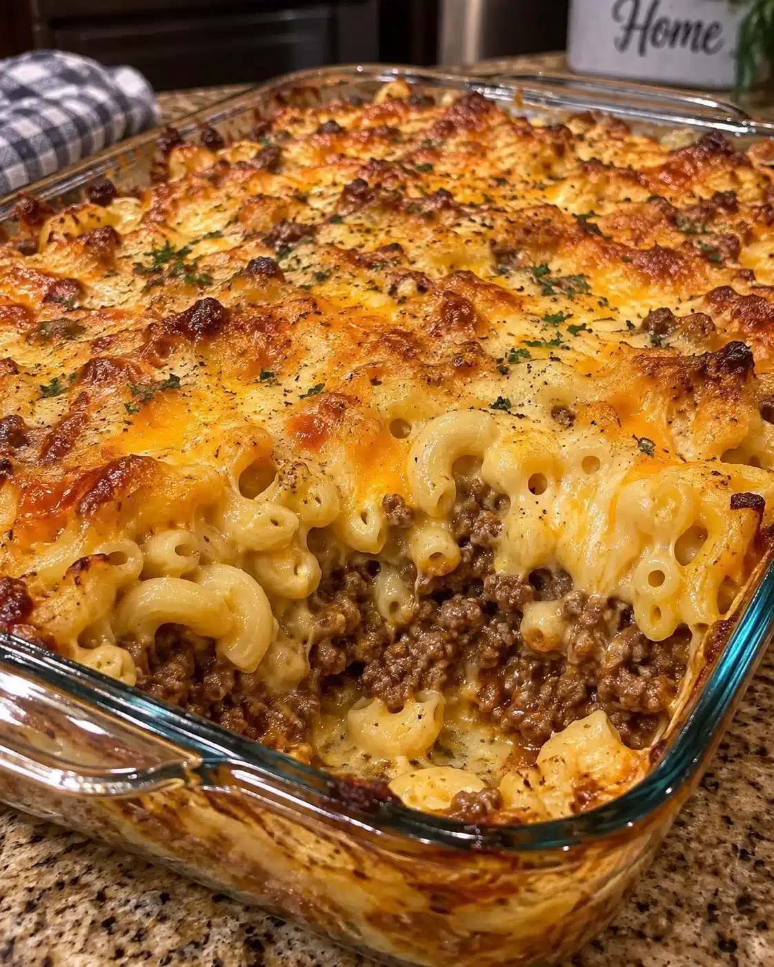 Baked Macaroni and Cheese with Ground Beef