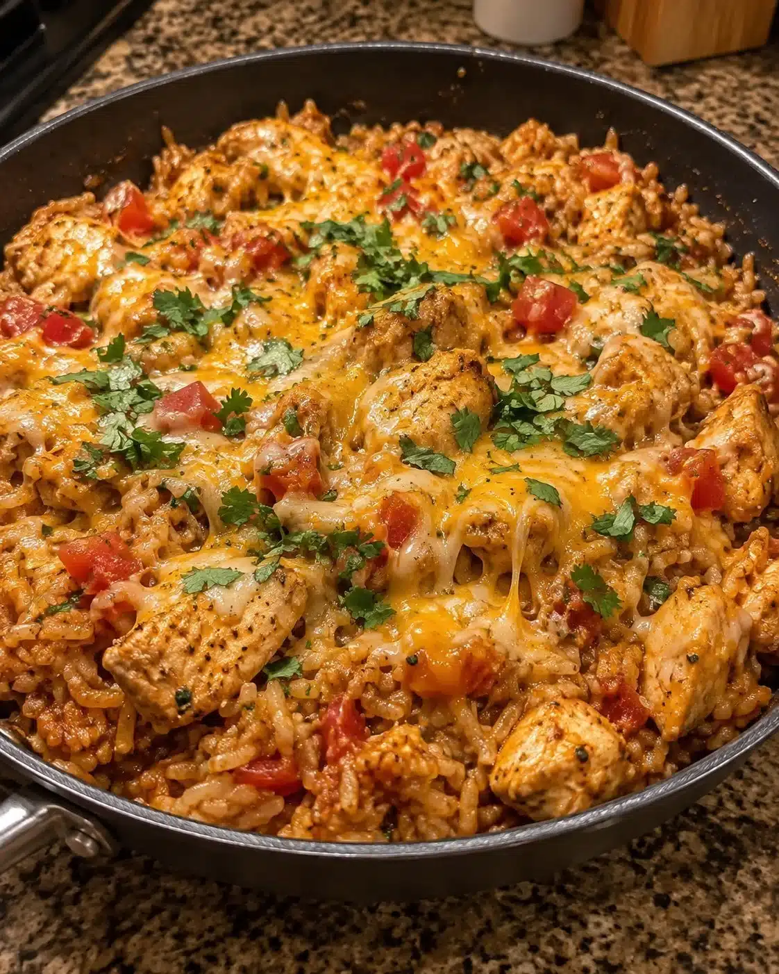 Cheesy Chicken Taco Rice