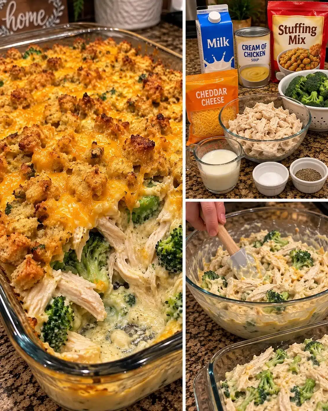Chicken Broccoli Stuffing Casserole