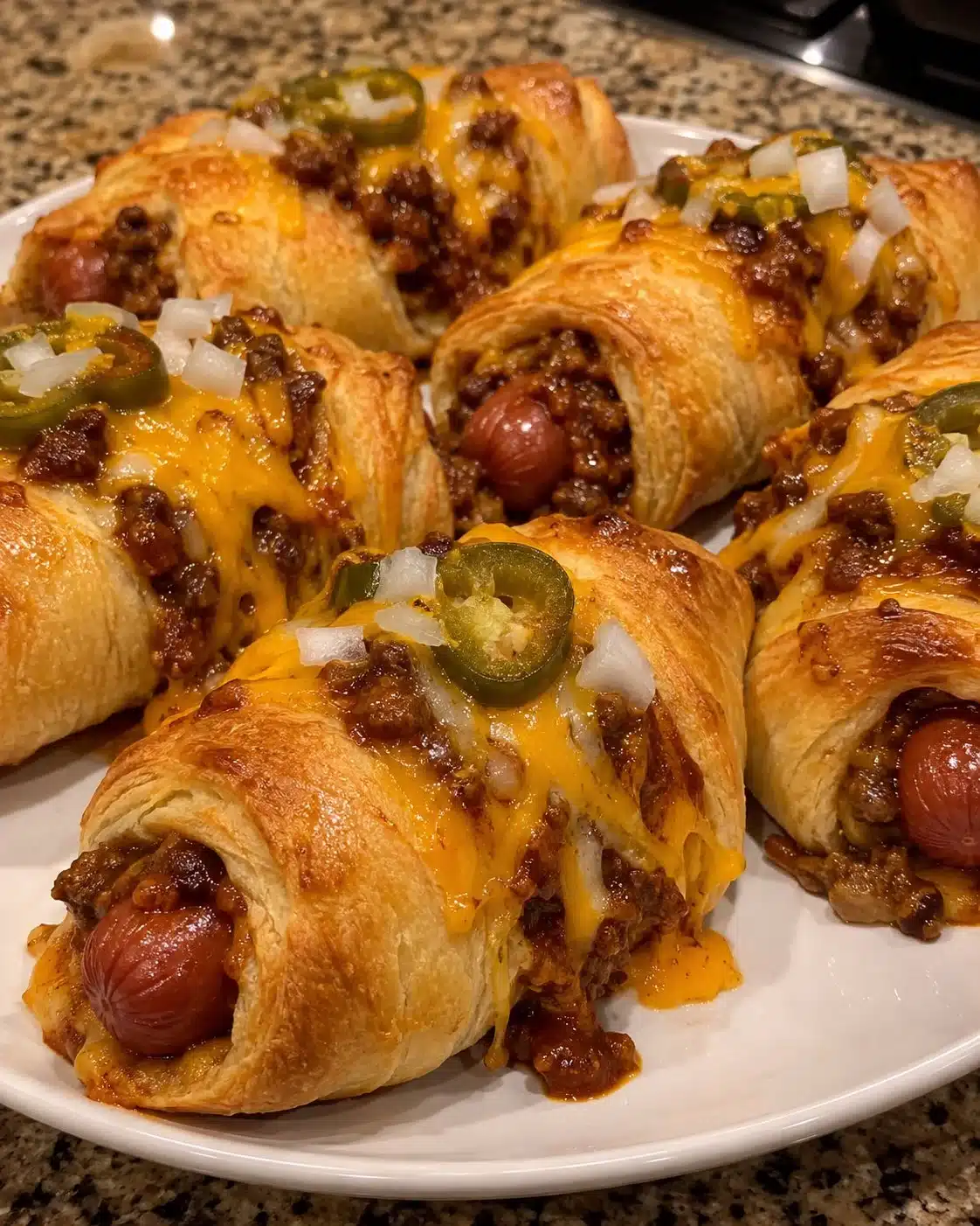 Chili Cheese Dog Crescent Rolls