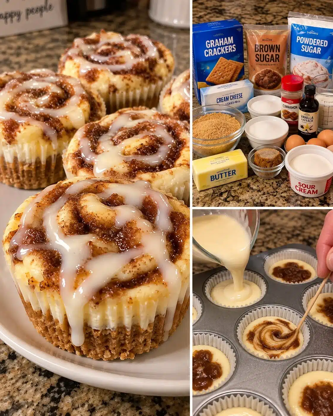 Cinnamon Roll Cheesecake Cups
