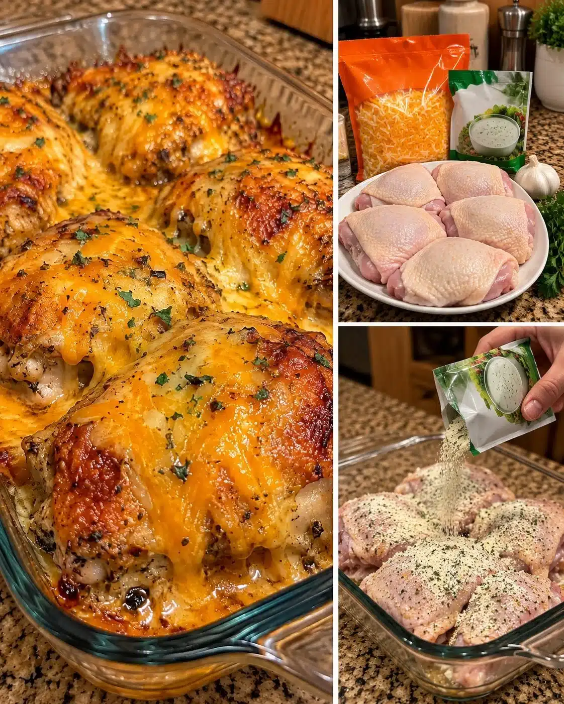 Keto Baked Cheesy Ranch Chicken