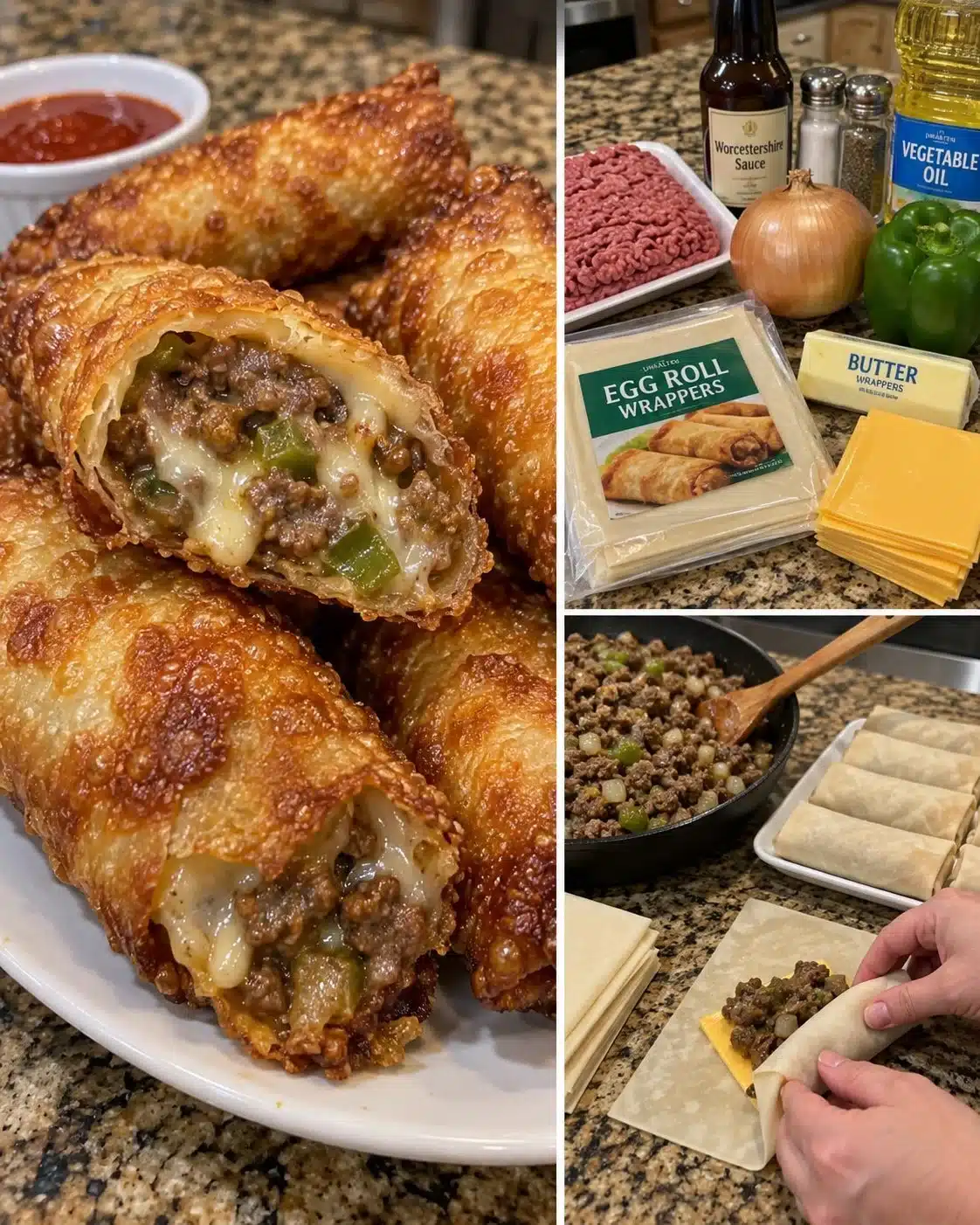 Philadelphia Cheesesteak Egg Rolls