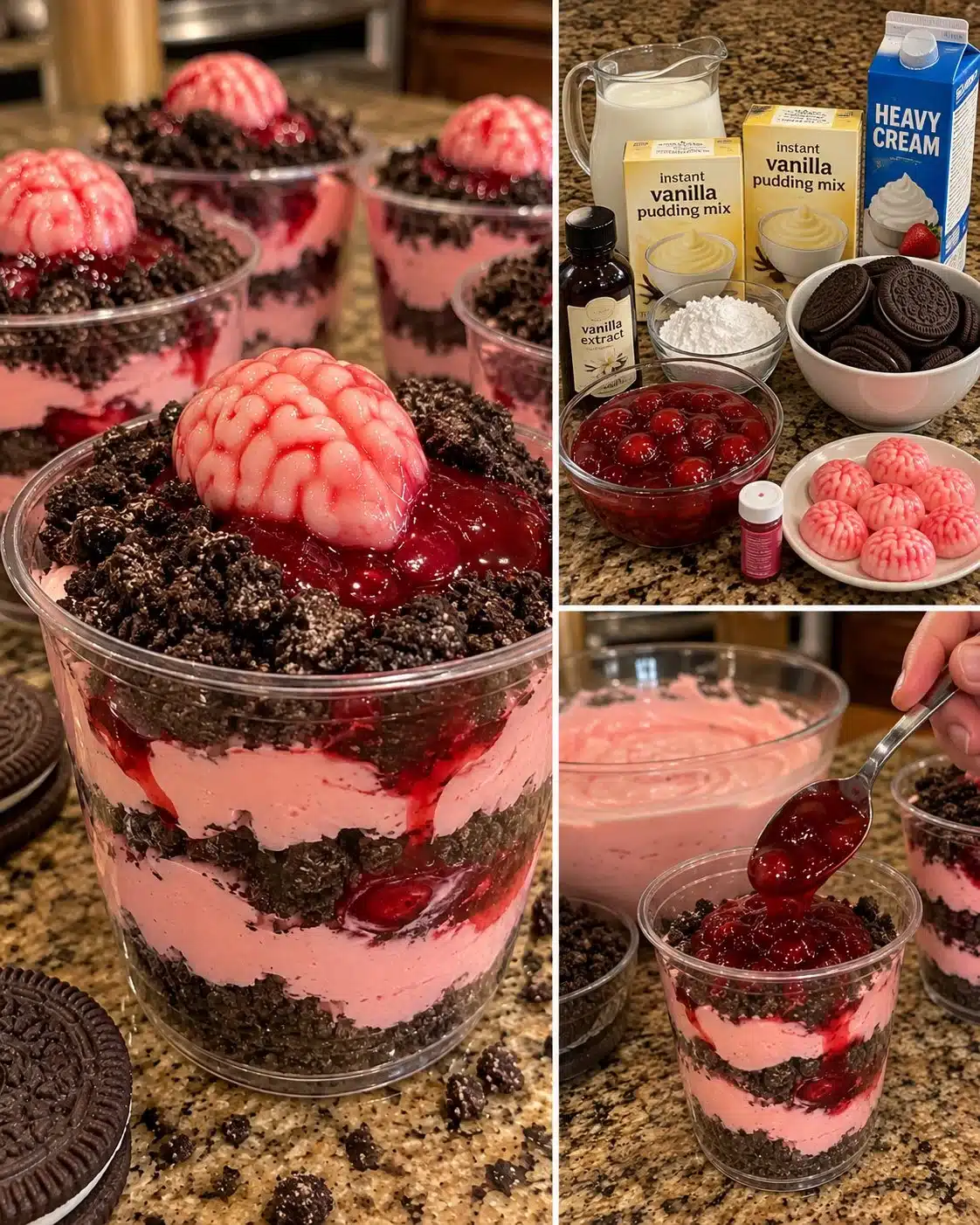 Zombie Brain Dirt Cups