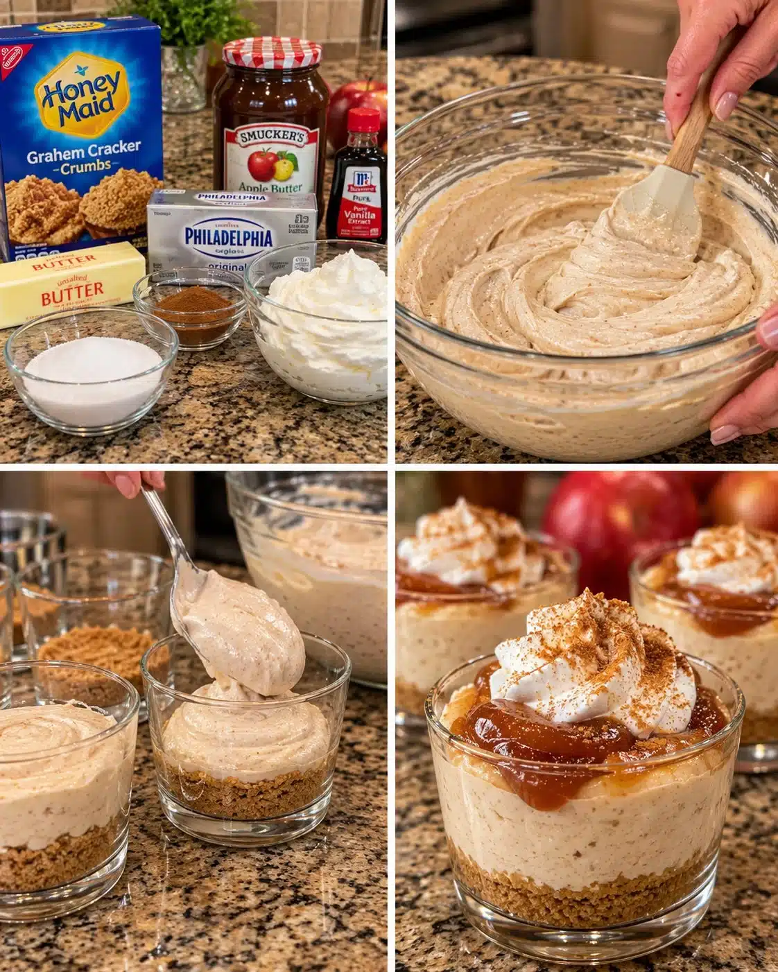 Apple Butter Cheesecake Cups