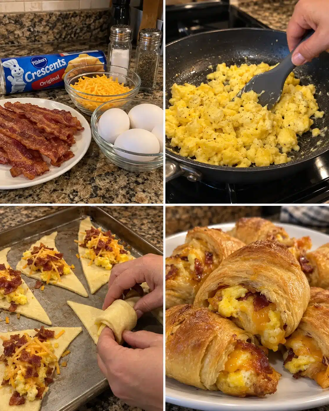 Bacon, Egg & Cheese Crescent Roll-Ups