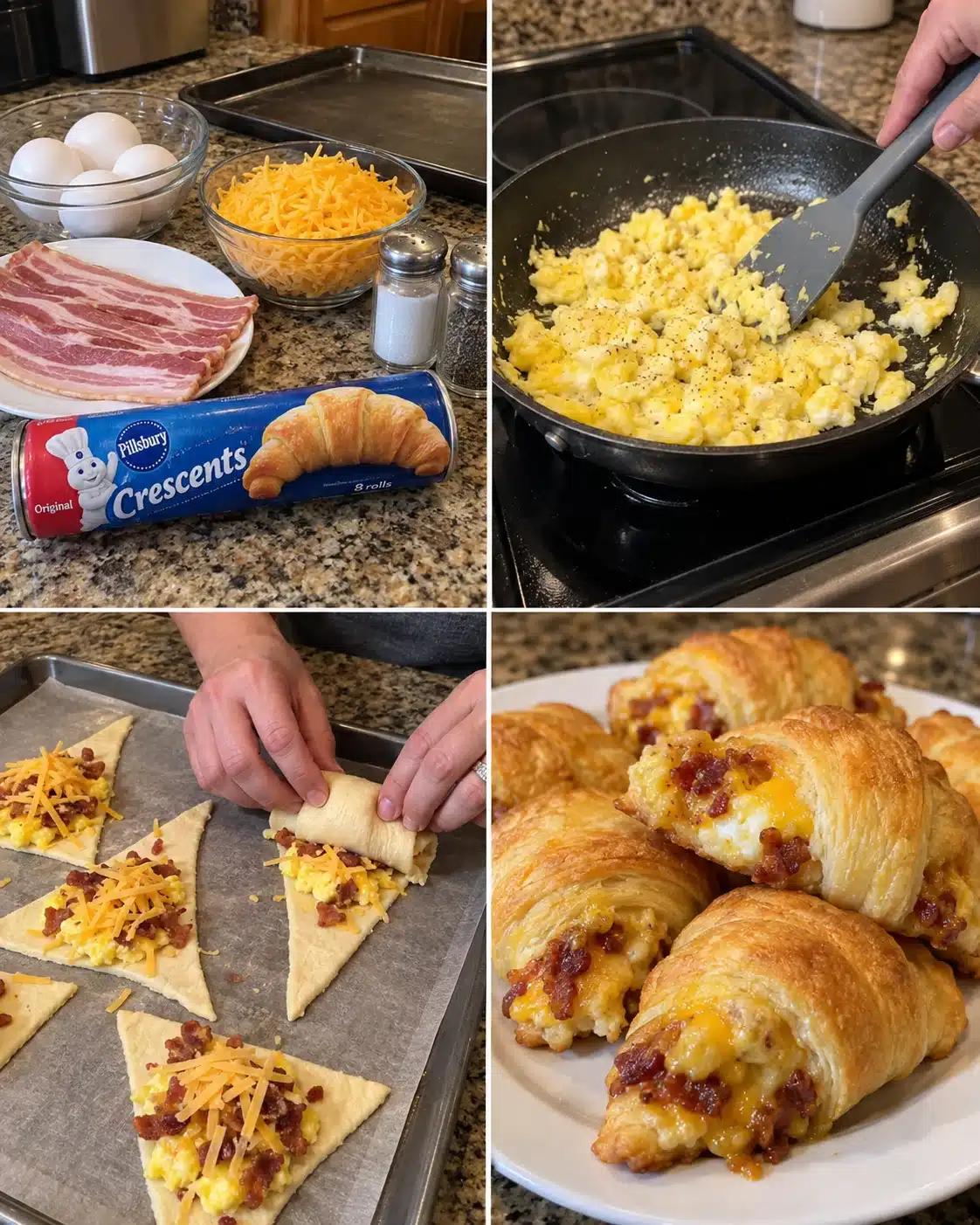 Bacon Egg & Cheese Crescent Roll-Ups