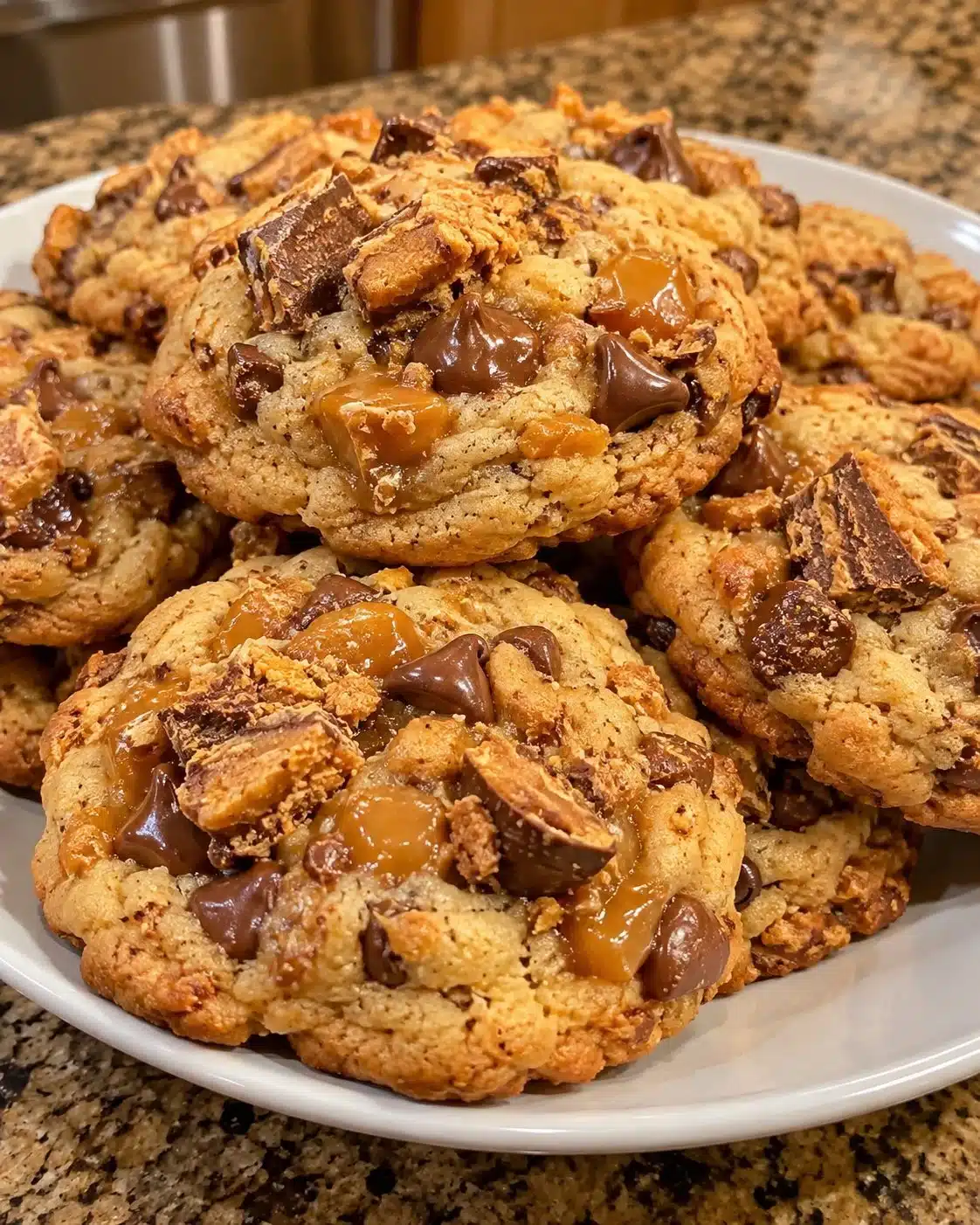Butterfinger Caramel Crunch Cookies