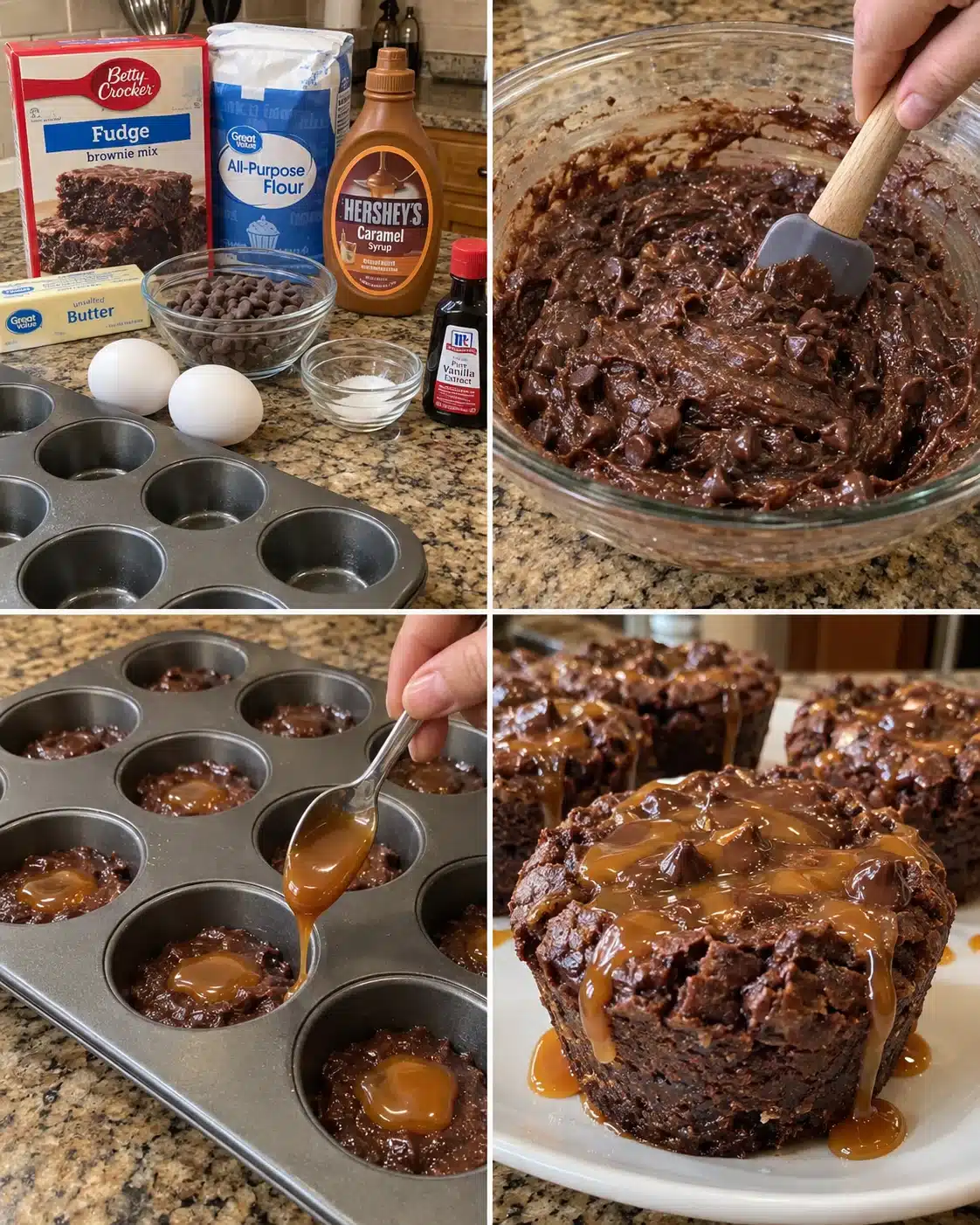 Caramel Brownie Cookie Cups