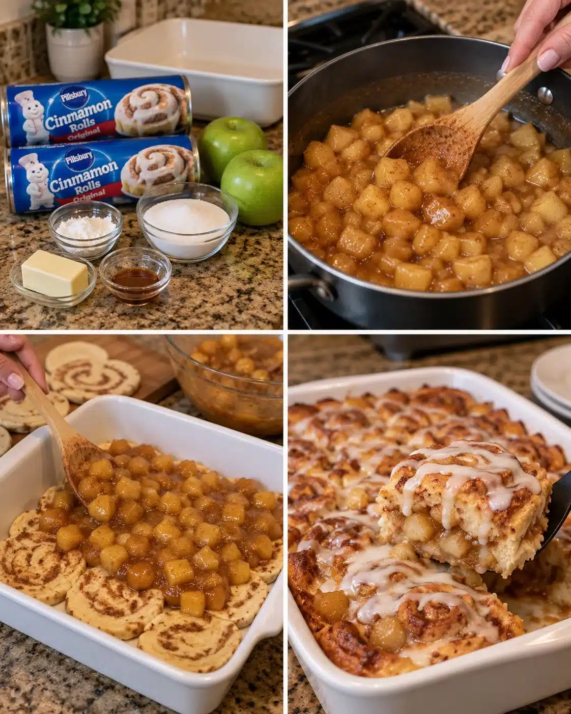 Lasagna Color Cinnamon Roll Apple Lasagna
