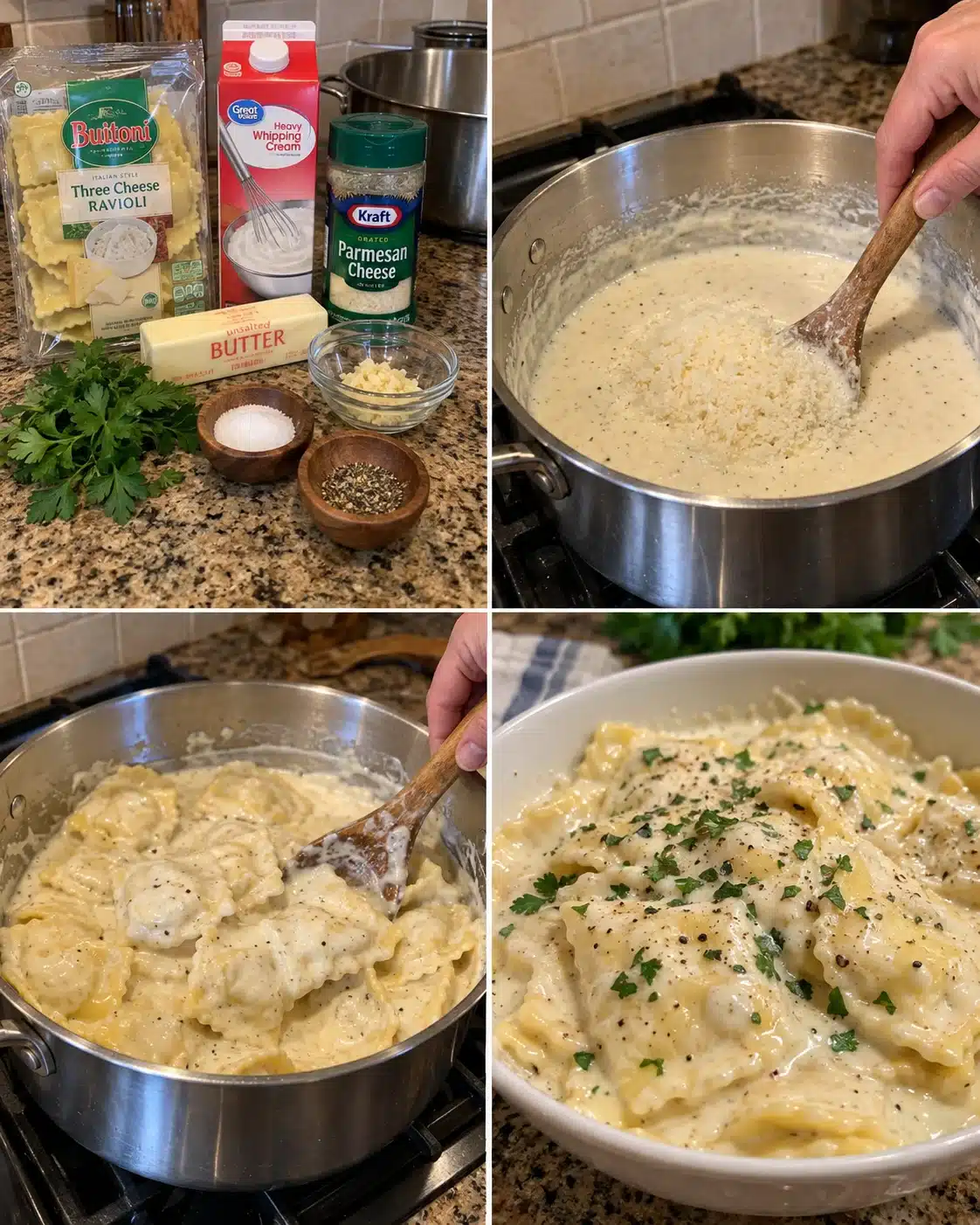 Creamy Alfredo Ravioli