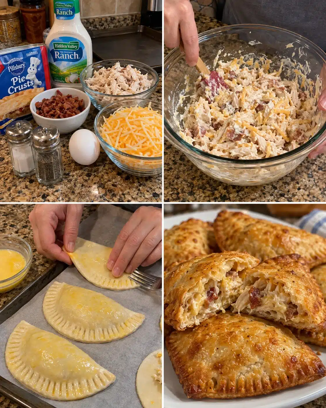 Creamy Chicken Bacon Ranch Hand Pies