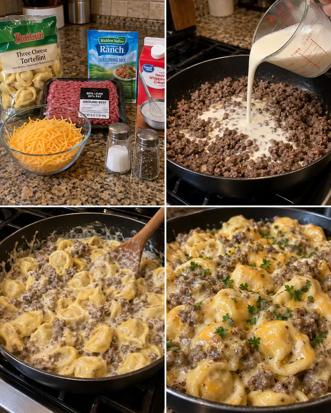 Creamy Ranch Beef Tortellini