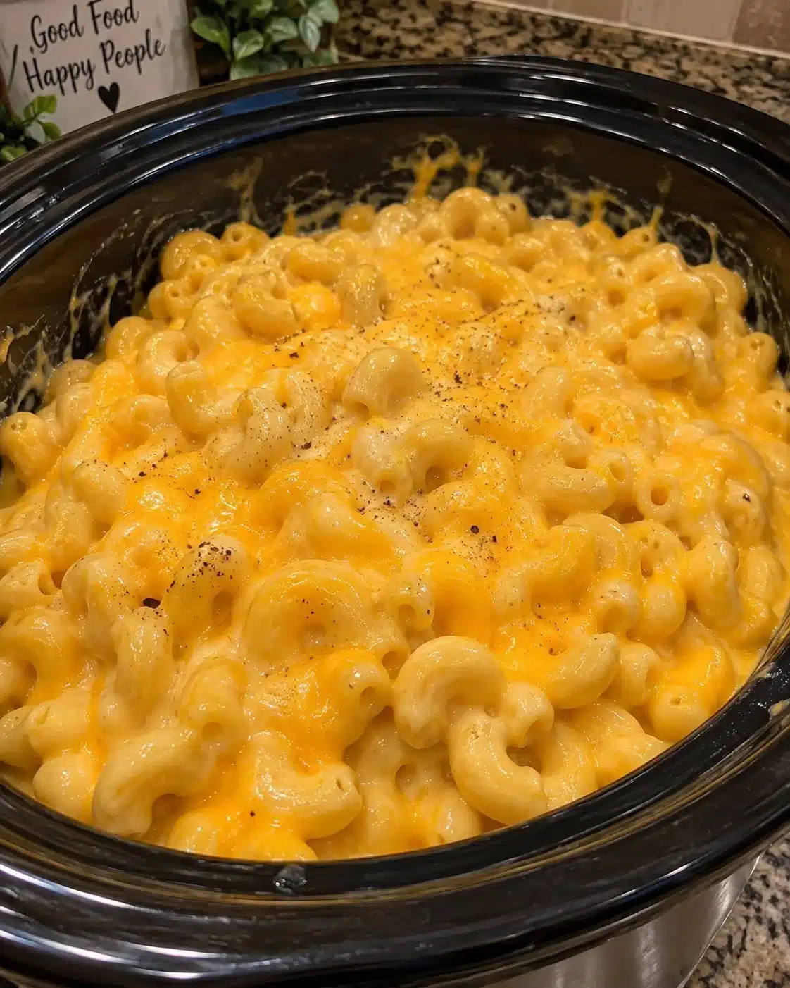 Dump dry elbow macaroni in the slow cooker and 3 other ingredients to get a meal so delicious your family will be begging for more.