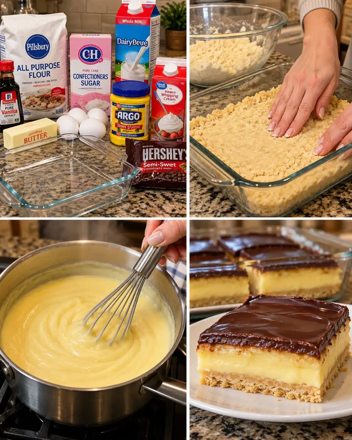 Simple Experience Bar Elegant Boston Cream Dessert Bars