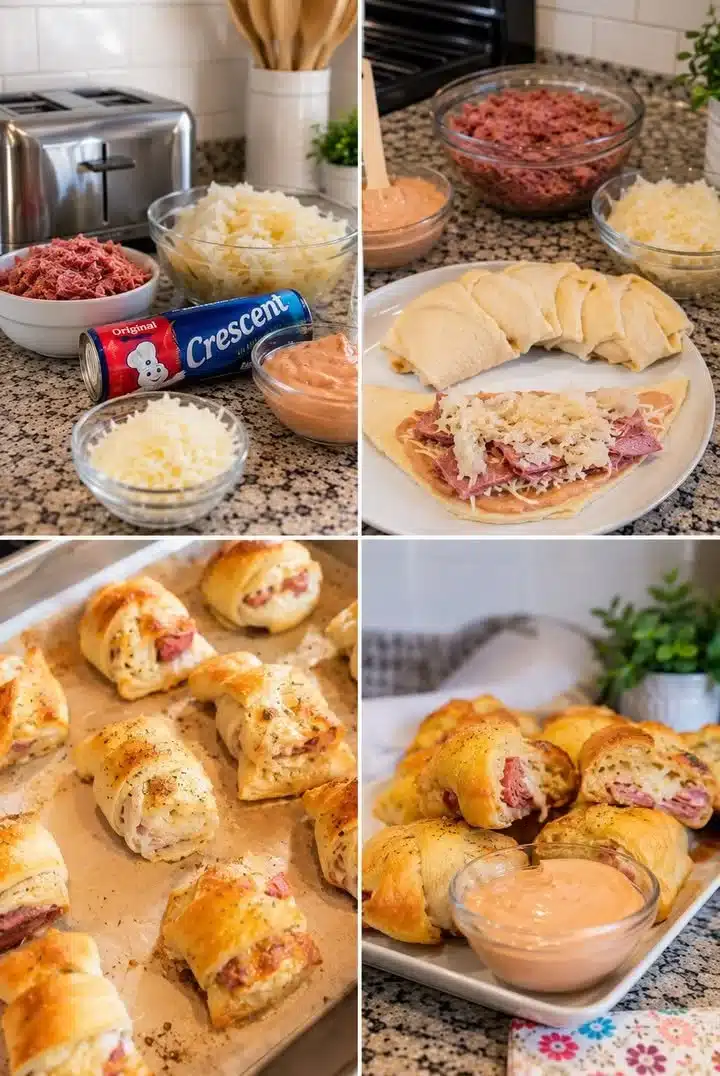 Flaky Reuben Bites