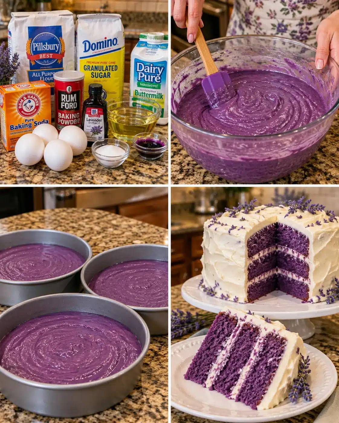 Luxurious Lavender Purple Velvet Cake