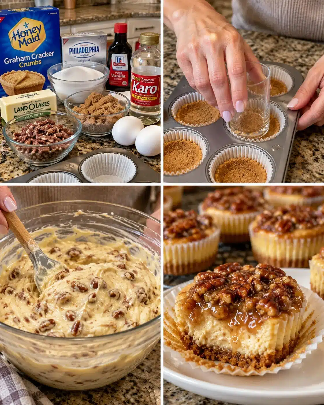 Mini Pecan Pie Cheesecakes