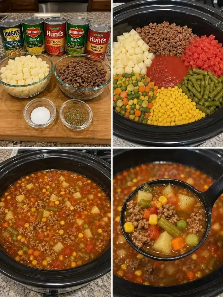 Slow Cooker Vegetable Beef Soup